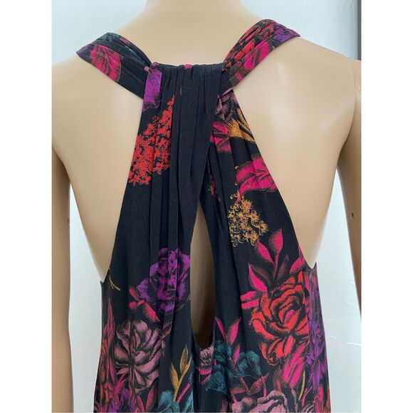 Alice + Olivia Black Floral Mini Cocktail Dress Womens Size Small - Picture 5 of 5